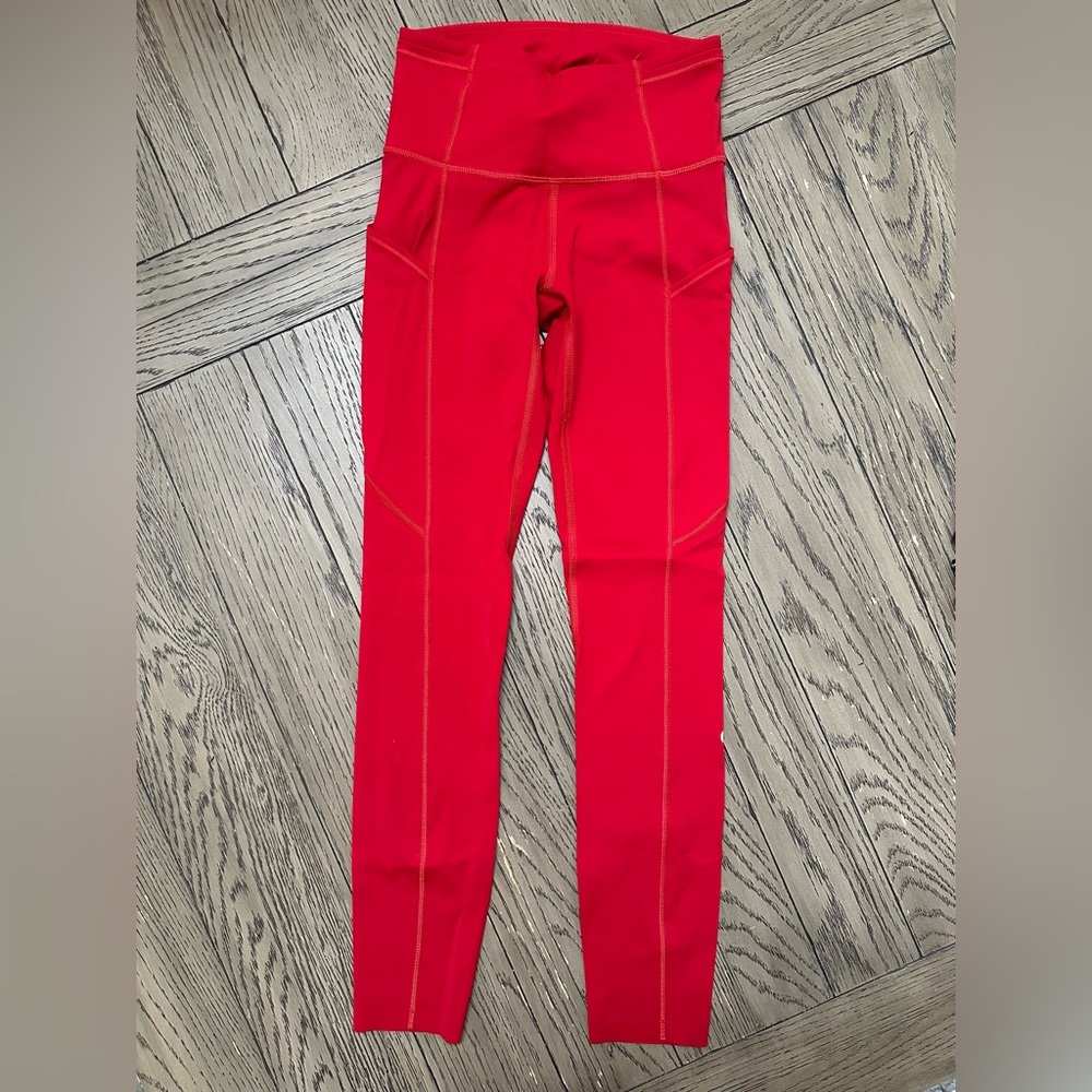 Lululemon Athletica Red Leggings